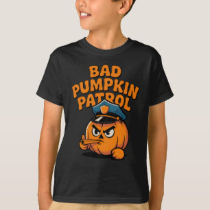 Bad Pumpkin Patrol Funny Halloween Cute Halloween T-Shirt