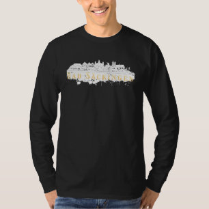 Bad Säckingen Germany City Skyline Silhouette Outl T-Shirt