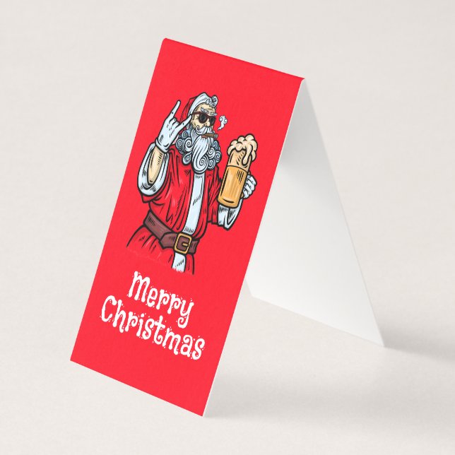 Bad Santa Claus, Rock, Beer and Cigar (Front)