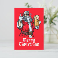 Bad Santa Claus, Rock, Beer and Cigar