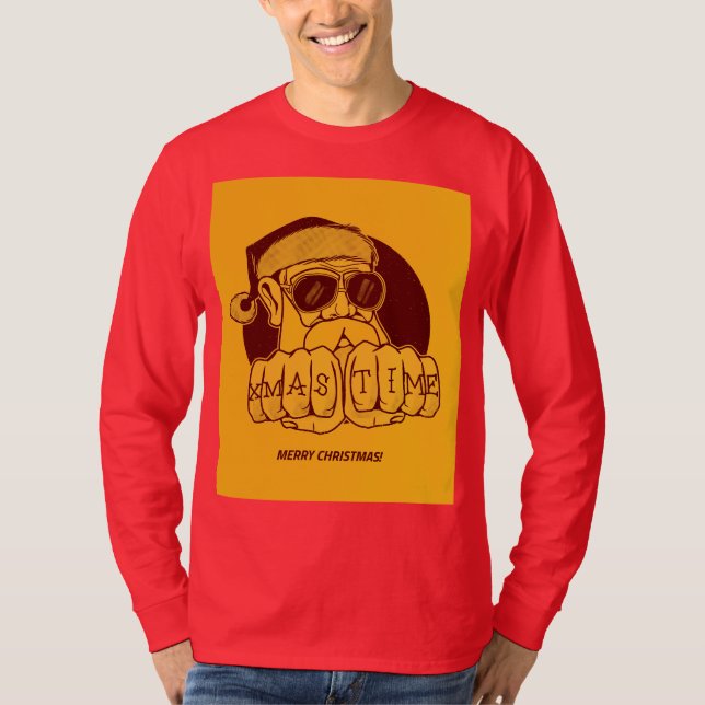 BAD SANTA GANGSTER SANTA CHRISTMAS T-SHIRTS  (Front)