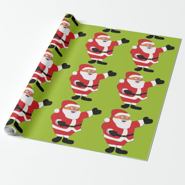 Bad Santa Wrapping Paper (Unrolled)
