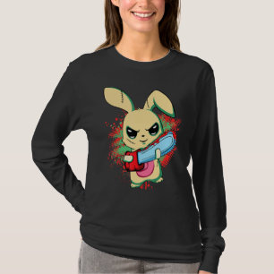 Bad Scary Saw Evil Bunny, Happy Easter Sunday Horr T-Shirt