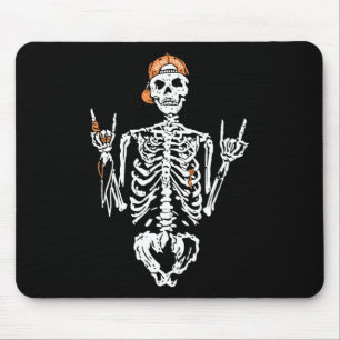Bad Skeleton Hand Rock Summer Halloween Skull Wome Mouse Pad
