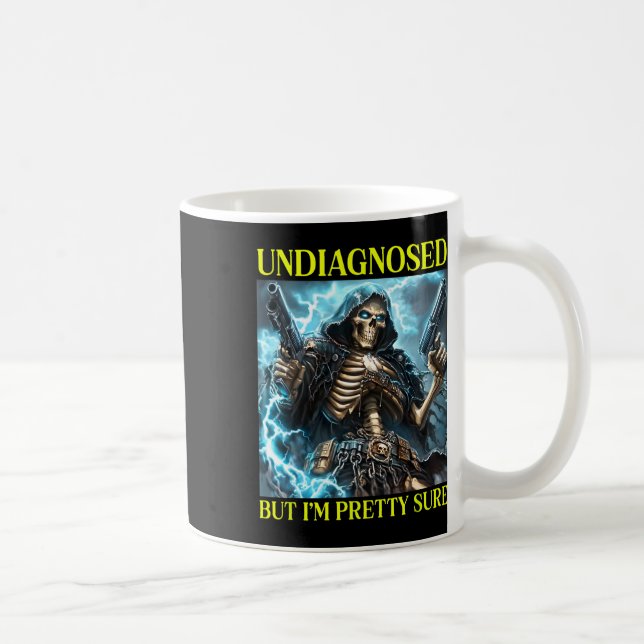 Bad Skeleton Undiagnosed Autism Brainrot  Coffee Mug (Right)