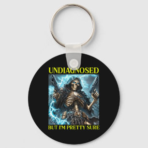 Bad Skeleton Undiagnosed Autism Brainrot Key Ring
