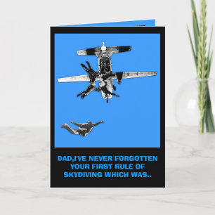Bad taste but funny skydiving card