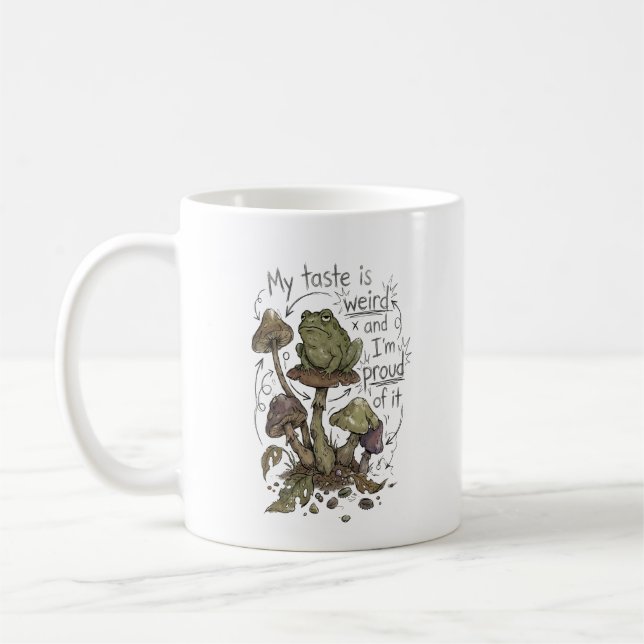 Bad Taste Confession – Funny Mushroom Mug (Left)