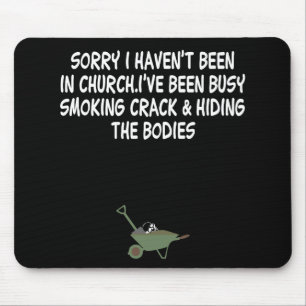 Bad taste crack joke mouse pad