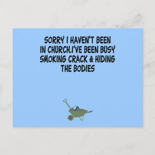 Bad taste crack joke postcard