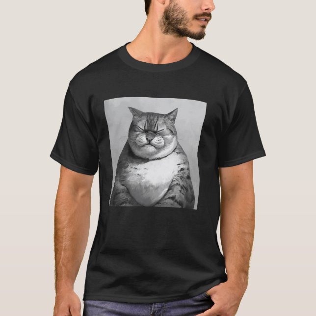 bad-tempered cat, funny cat 2 T-Shirt (Front)