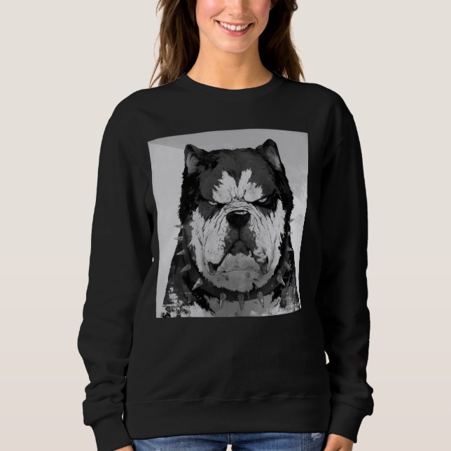 bad-tempered dog, funny dog sweatshirt (Front)