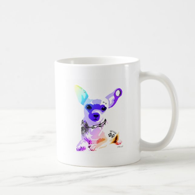 Bad to the Bone Chihuahua Coffee Mug (Right)