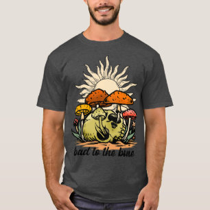 Bad To The Bone Creepy Retro Vintage Skull With Gr T-Shirt