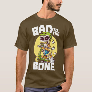 Bad to the Bone Cute Scooter Skeleton T-Shirt