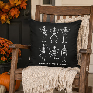 Bad to the Bone Skeletons  Cushion