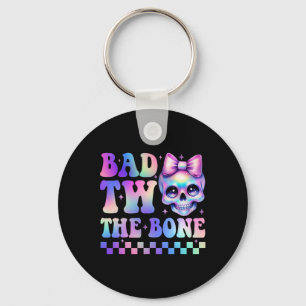 Bad Two The Bone 2nd Birthday Kid Girl Tie Dye Bir Key Ring