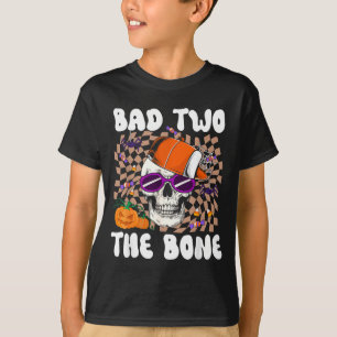 Bad Two The Bone Funny Skull Skeleton Halloween T-Shirt