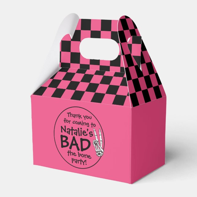 Bad Two The Bone Personalised 2nd Birthday Party Favour Box (Front Side)