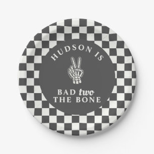 Bad TWO The Bone Second Birthday Paper Plate