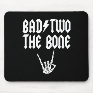 Bad Two The Bone Skeleton Hand Family 2nd Birthday Mouse Pad
