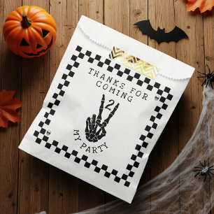 Bad Two the Bone Skeleton Skull 2nd Birthday Party Favour Bags