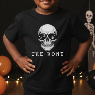Bad Two the Bone Skeleton Skull 2nd Birthday Party Toddler T-Shirt