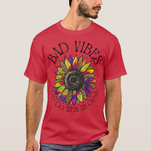 Bad Vibes Don't Go With My Outfit Retro Leopard Su T-Shirt