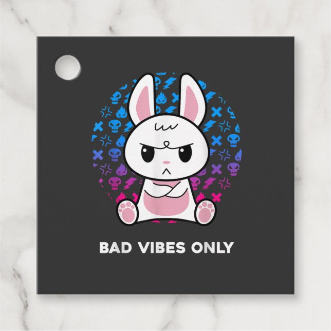 Bad Vibes Only Favour Tags (Front)