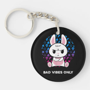 Bad Vibes Only Key Ring