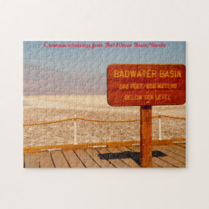 Bad Water Basin Nevada.Christmas Greetings Jigsaw Puzzle
