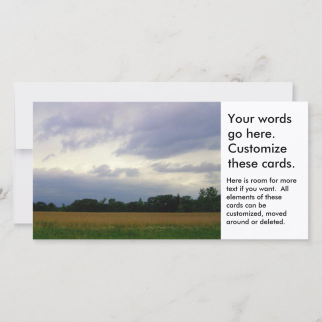 Bad weather approaching farm fields storm clouds (Front)