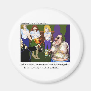 Bad Wet Tee Contest Funny Cartoon Gifts & Tees Magnet