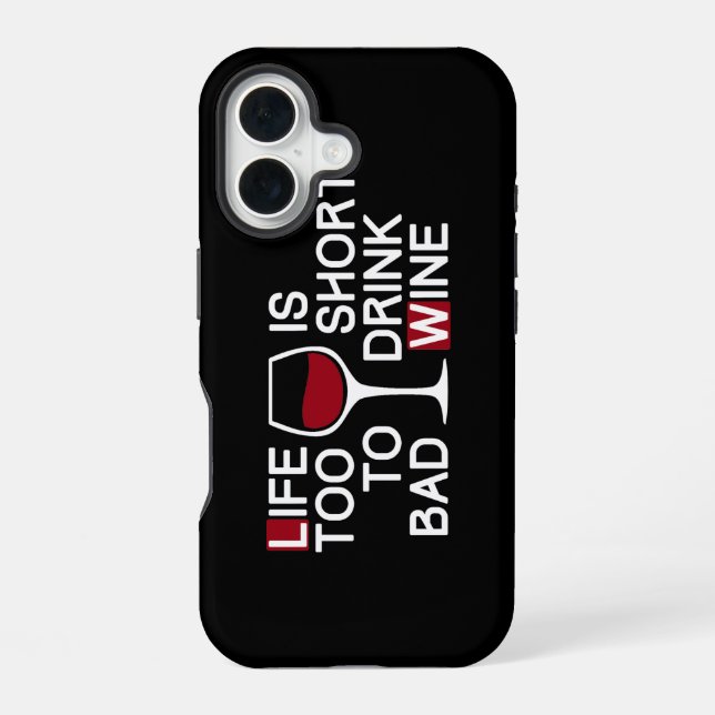 Bad wine iPhone 16 case (Back)