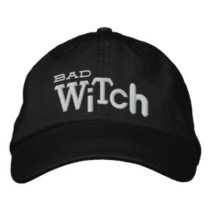 BAD WITCH Eclectic Style Halloween Embroidery Hat