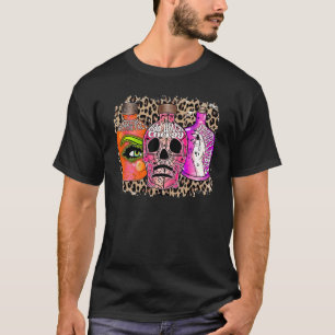 Bad Witch Energy Potion Bottles Leopard Halloween T-Shirt