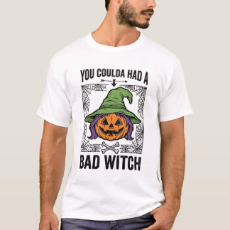Bad Witch Funny Halloween Pumpkin Witch_1 T-Shirt