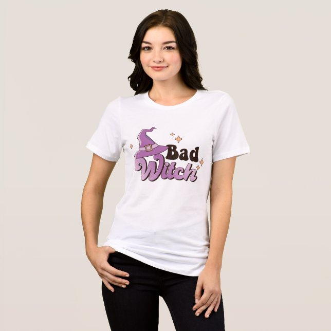 Bad Witch Halloween  Tri-Blend Shirt (Front Full)