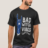 Bad Witch Vibes Cool Goth Rock And Roll Hand Hallo