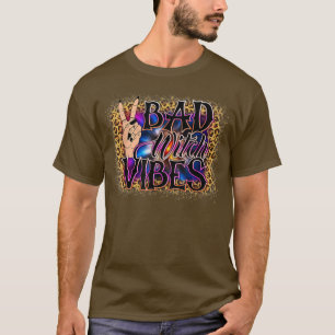Bad Witch Vibes Peace Hand Girl Witches Halloween T-Shirt