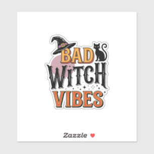Bad Witch Vibes Vintage Halloween Shirt Design_1