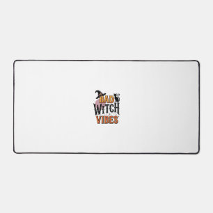 Bad Witch Vibes Vintage Halloween Shirt Design_1 Desk Mat