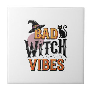 Bad Witch Vibes Vintage Halloween Shirt Design_1 Tile