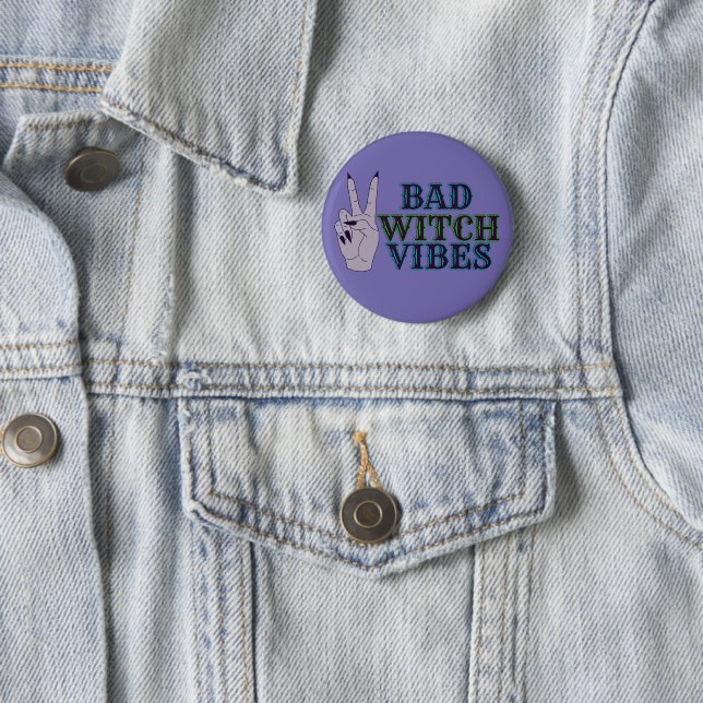 Bad Witch Vibes Witchy Hands 6 Cm Round Badge (In Situ)