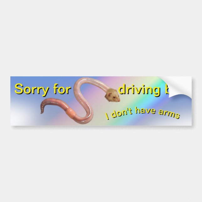 Bad worm bumper sticker (Front)