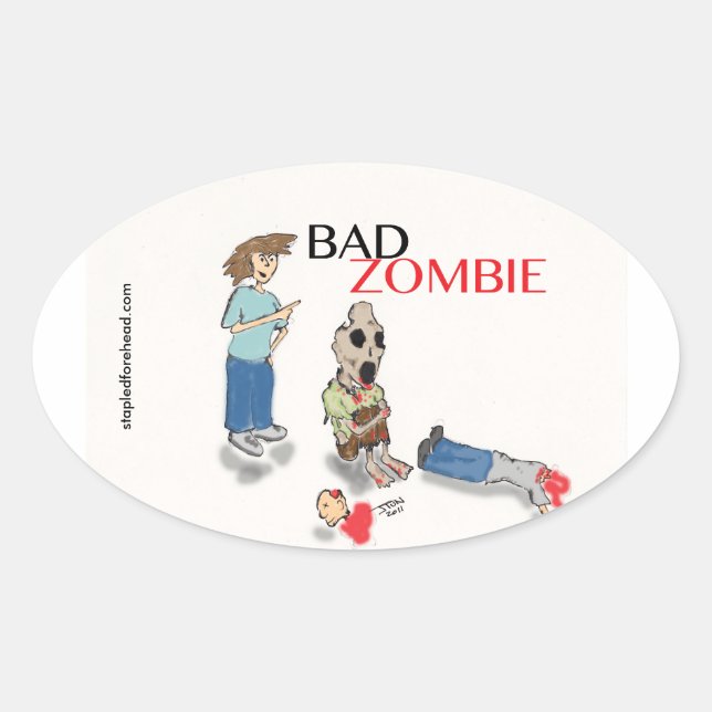 Bad Zombie Sticker (Front)