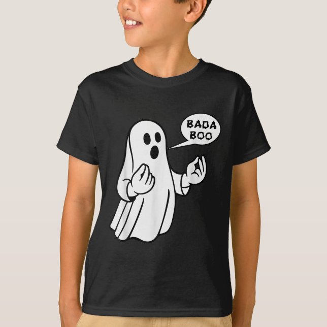Bada Boo Italian Ghost Funny Halloween T-shirt_1.p T-Shirt (Front)