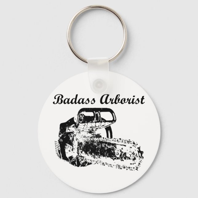 Badass Arborist - Chainsaw Key Ring (Front)