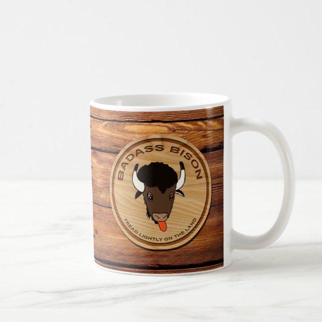 Badass Bison Farm Logo Coffee Mug (Right)