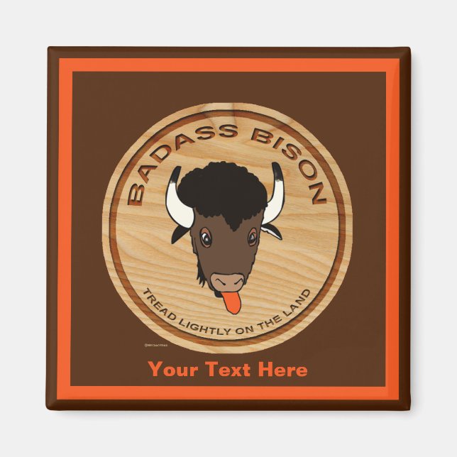 Badass Bison Farm Logo Magnet (Front)